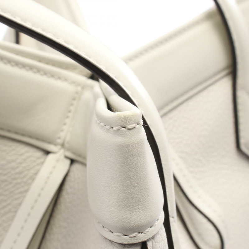 FENDI ORIGAMI 中型托特單肩包 8BH414 白色皮革 二手 女士-6