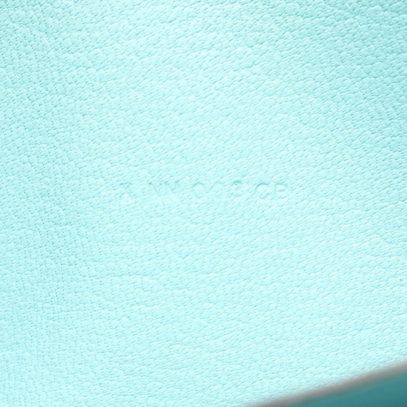 愛馬仕 Azap 長拉鍊錢包，Clemence 皮革，藍色環礁 SHW，二手-4