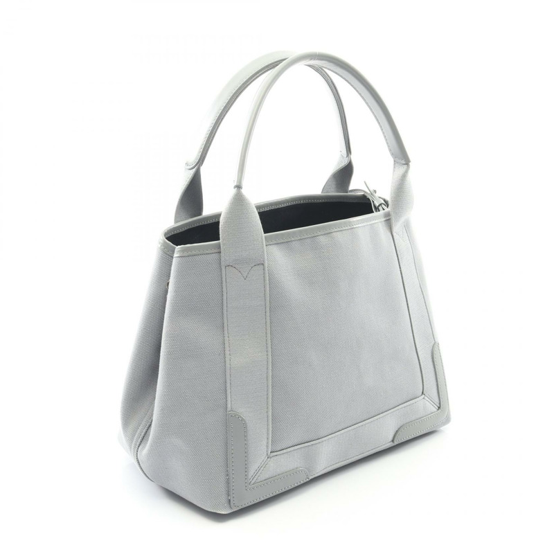 BALENCIAGA 海軍藍 CABAS S 手提包 339933.1108 帆布皮革 灰色 二手 女士-1