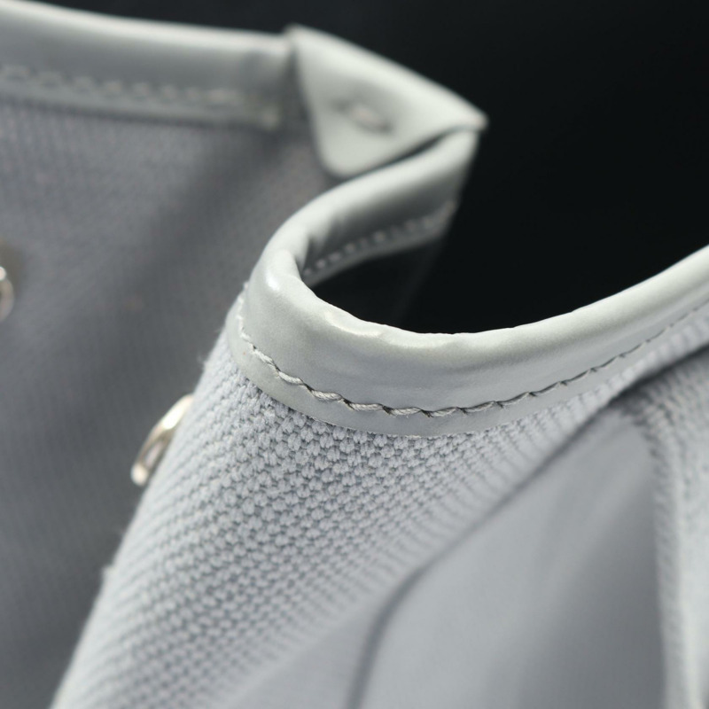 BALENCIAGA 海軍藍 CABAS S 手提包 339933.1108 帆布皮革 灰色 二手 女士-4