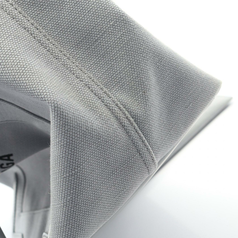 BALENCIAGA 海軍藍 CABAS S 手提包 339933.1108 帆布皮革 灰色 二手 女士-8