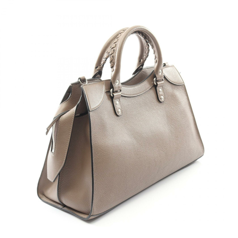 BALENCIAGA Neo Classic 肩挎斜背包，米色皮革，二手，男女通用-1