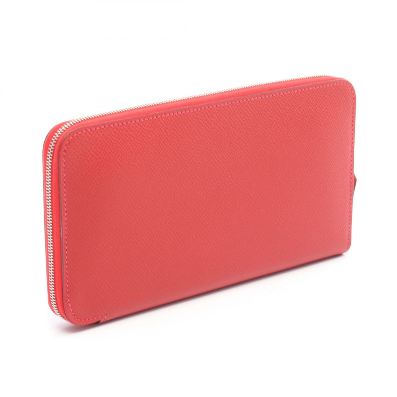 愛馬仕 Azap 長拉鍊皮夾，J Epsom 皮革，Rouge Garance SHW，二手-1