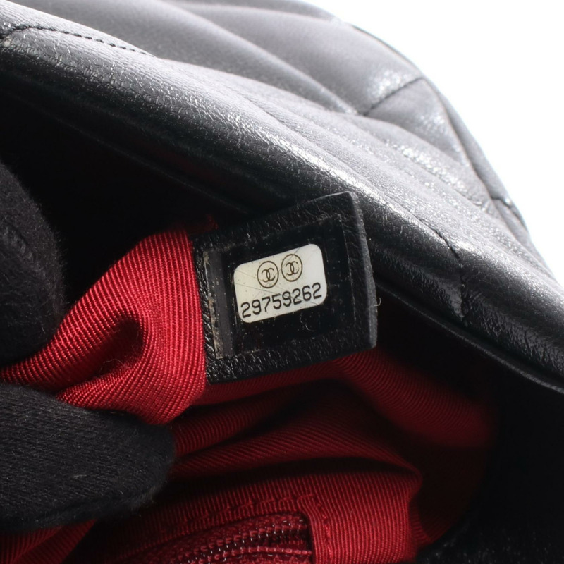 香奈兒 19 dix-neuf Matelasse 鏈條肩背斜背包 黑色皮革 二手 CC-4