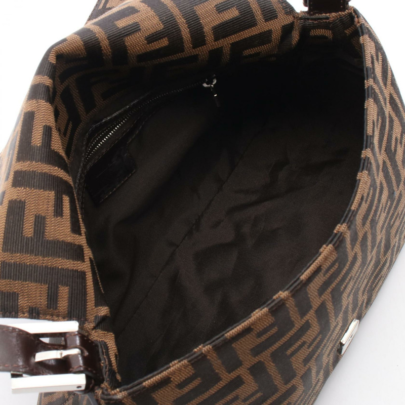 FENDI Zucca Mamma 水桶肩背包 26325 帆布皮革棕色二手女款-2