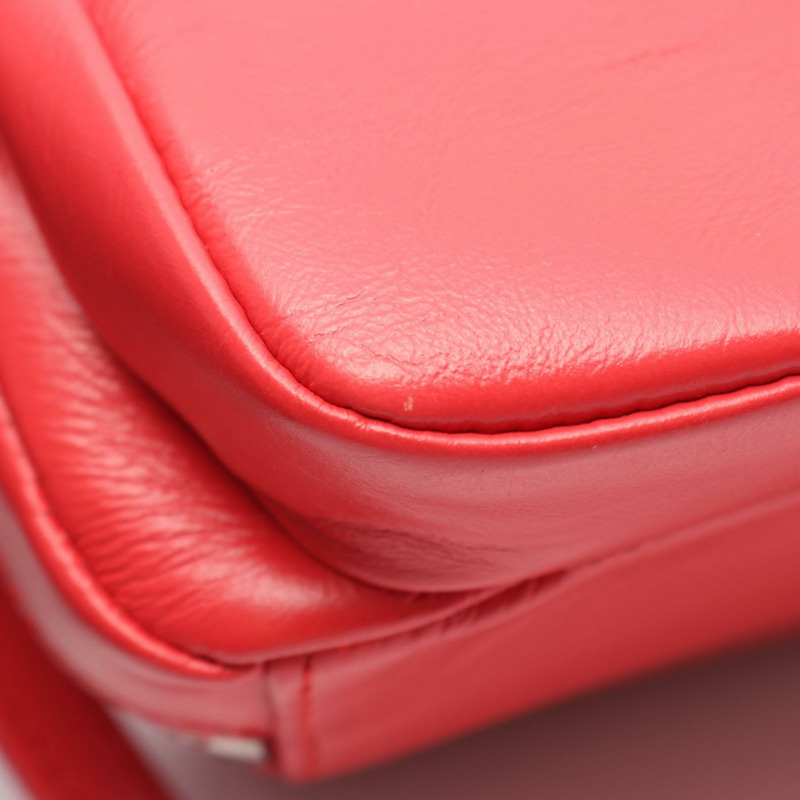 香奈兒 (CHANEL) 絎縫小號翻蓋鏈條肩背斜背包 AS1315 紅色皮革 SHW-8