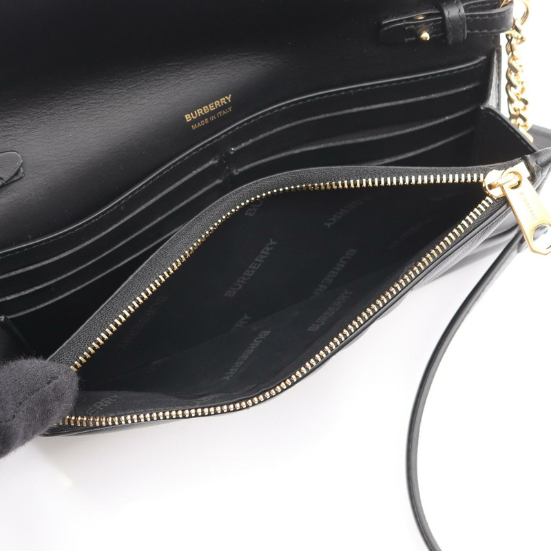 BURBERRY LOLA 女士單肩斜背包，黑色真皮，二手-3