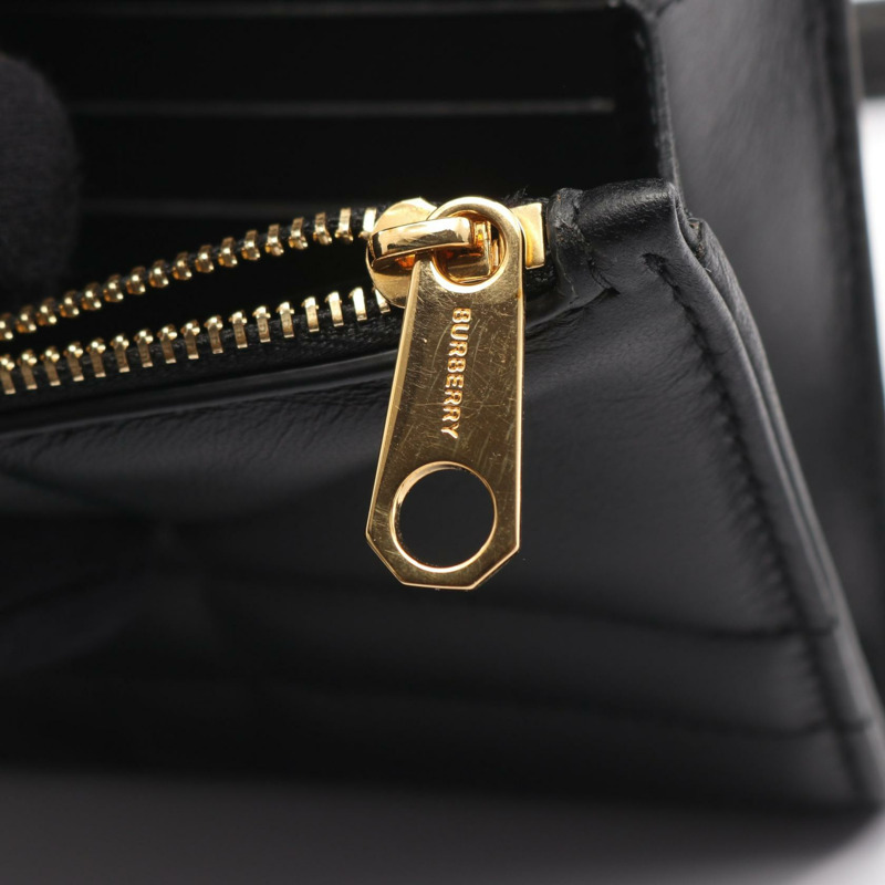 BURBERRY LOLA 女士單肩斜背包，黑色真皮，二手-6