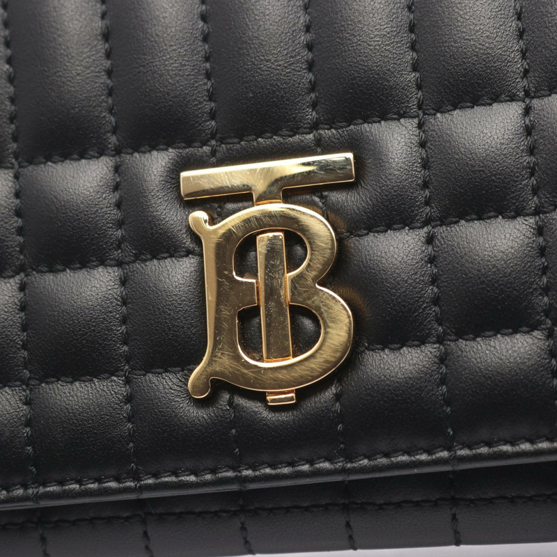 BURBERRY LOLA 女士單肩斜背包，黑色真皮，二手-7