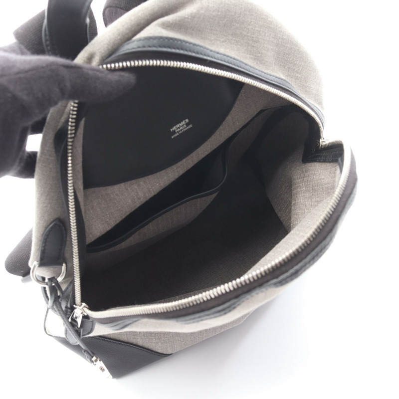 愛馬仕 Sac a dos All Bag Rucksack Backpack B Toile Bivouac Swift Gray SHW-2