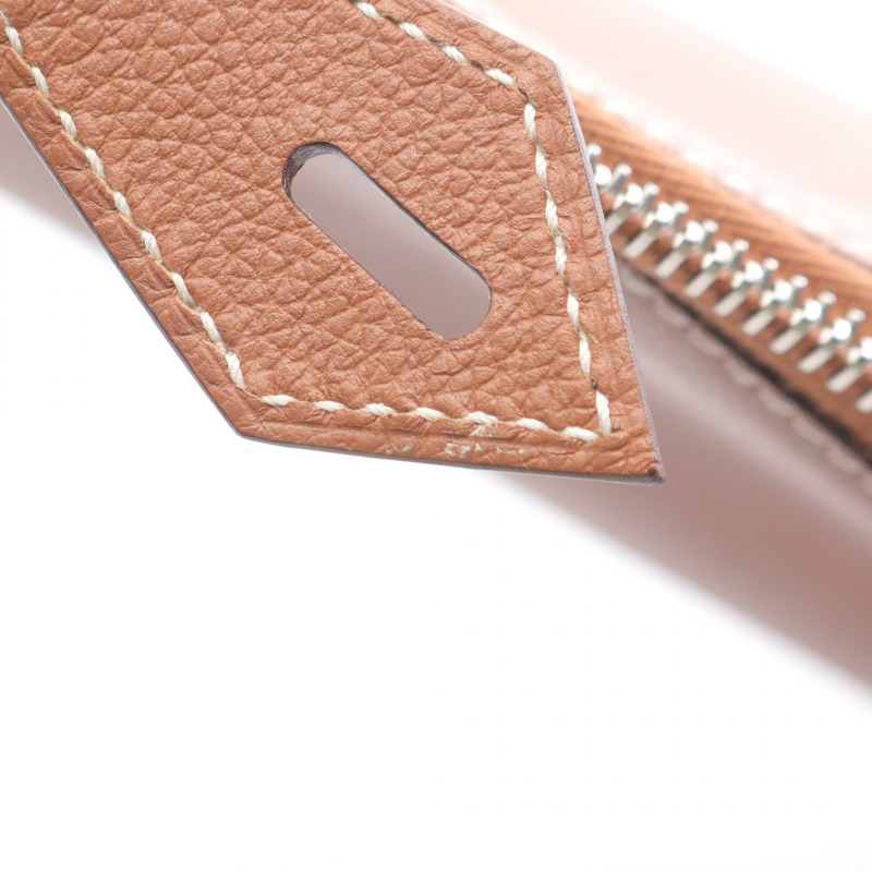 愛馬仕 Bolittle Business 手拿包，Evercolor 皮革，棕色金色，二手，銀色五金配件。-5