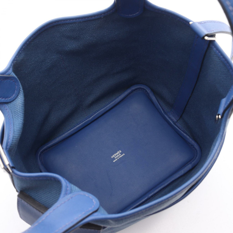 愛馬仕 Picotin Lock PM Cargo 手提水桶包 B Toile Elan Swift 皮革 SHW-2