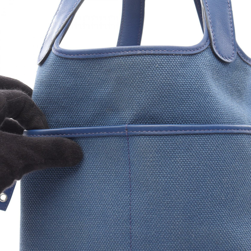 愛馬仕 Picotin Lock PM Cargo 手提水桶包 B Toile Elan Swift 皮革 SHW-9