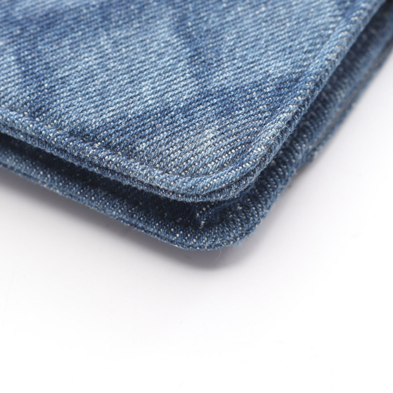 香奈兒 (CHANEL) Matelasse 迷你鏈條肩背包，牛仔皮革，海軍藍，金色五金，二手女款-6