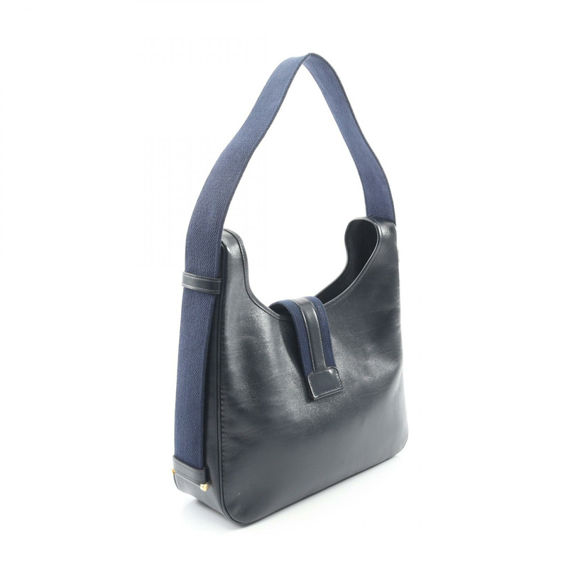 HERMES Saco 單肩包 J Box 小牛皮 藍色靛藍 二手 女士 GHW-1