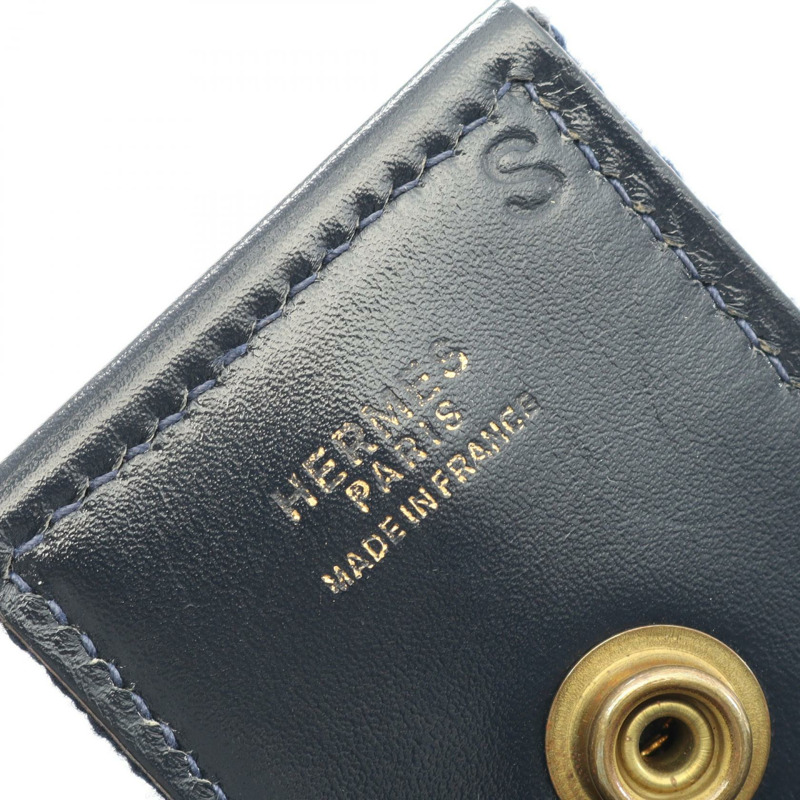 HERMES Saco 單肩包 J Box 小牛皮 藍色靛藍 二手 女士 GHW-3