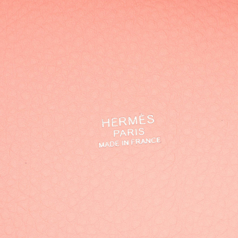 HERMES Picotin Lock 小號托特包 手提包 W Taurillon Clemence 玫瑰櫻 二手 SHW-3
