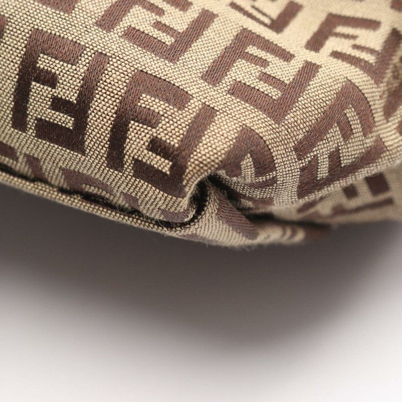 FENDI Zucchino 單肩手提包 8BN188 帆布皮革 米棕色 二手 女士-4