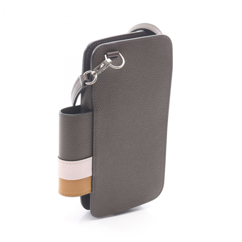 愛馬仕 Way 巧克力芝麻淡紫色 手機與智慧型手機配件 愛普生 愛普生棕紫色 二手女性-1