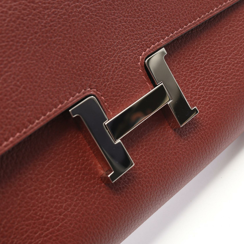 愛馬仕 Constance 長肩包 B Evercolor 皮革 Rouge H SHW 二手-7