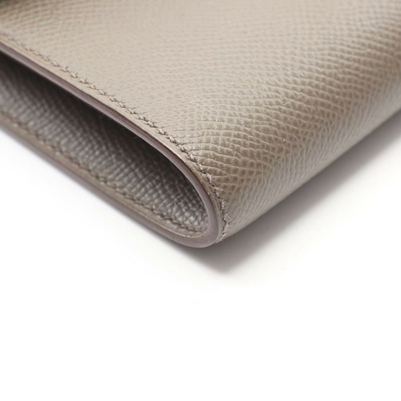 愛馬仕 Constance 長版斜背包 Y Epsom 皮革灰色 SHW 二手-6