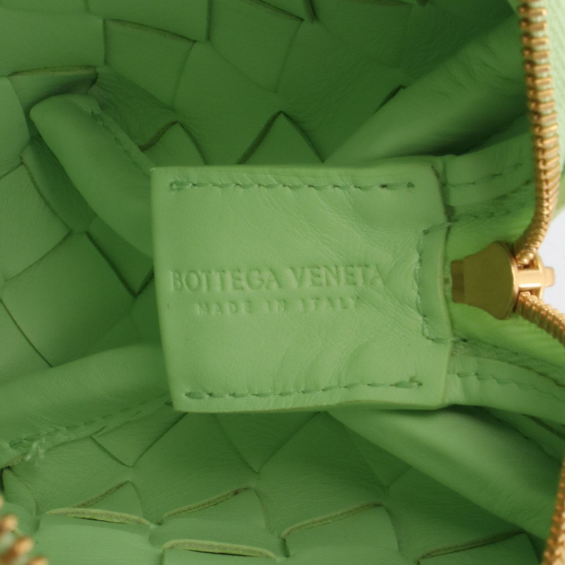 BOTTEGA VENETA Loop Intrecciato 斜背包 680254 皮革 綠色 二手-3