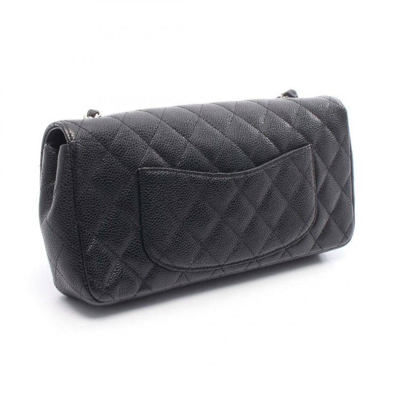 香奈兒 (CHANEL) Matelasse East West Chain Shoulder Handbag 小牛皮黑 SHW 二手 CC-1