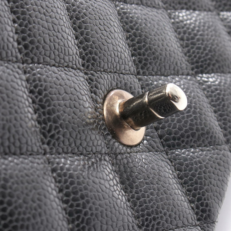 香奈兒 (CHANEL) Matelasse East West Chain Shoulder Handbag 小牛皮黑 SHW 二手 CC-6
