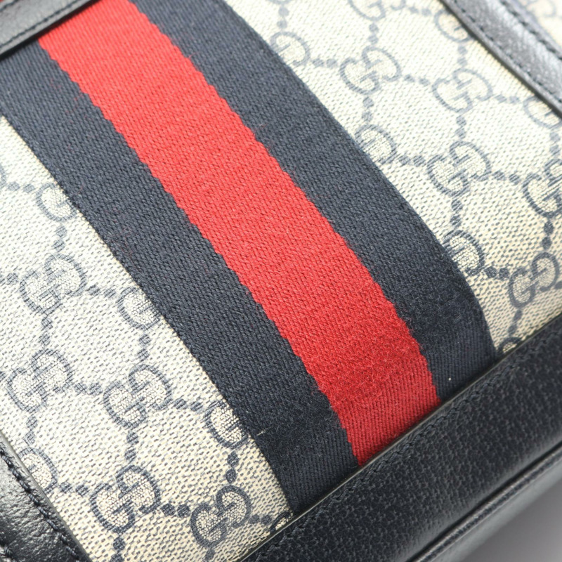 GUCCI Ophidia GG Supreme 雙肩包 547965 帆布皮革 米色 紅色 二手-5