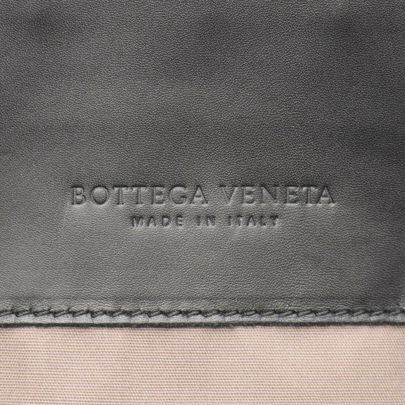 BOTTEGA VENETA Intrecciato 編織手提包 169612 黑色皮革 二手 女士-3