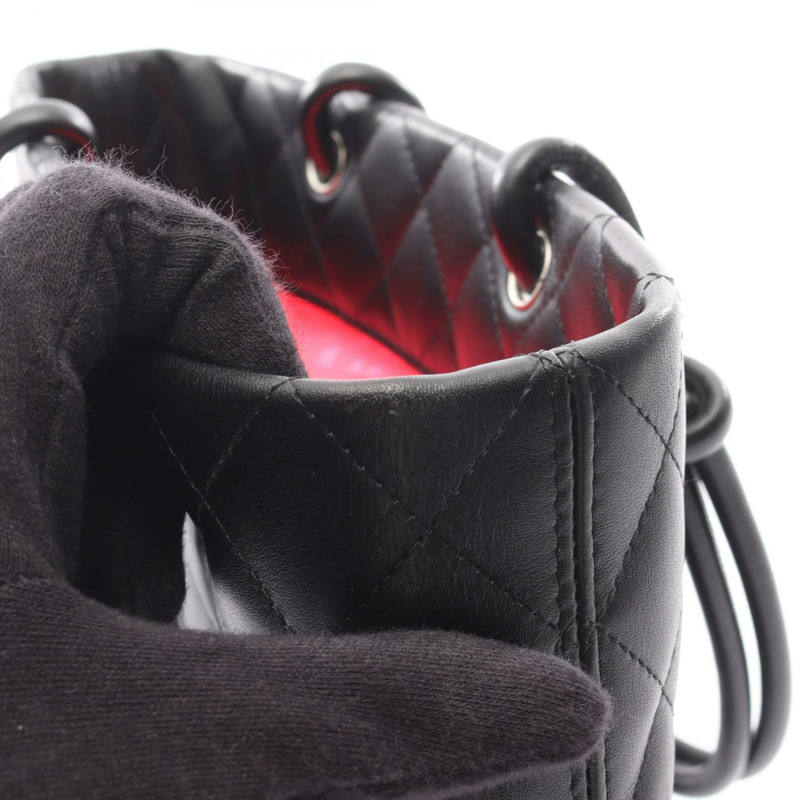 香奈兒 Cambon 系列中型托特包 A25167 黑色漆皮 SHW 二手 CC-5