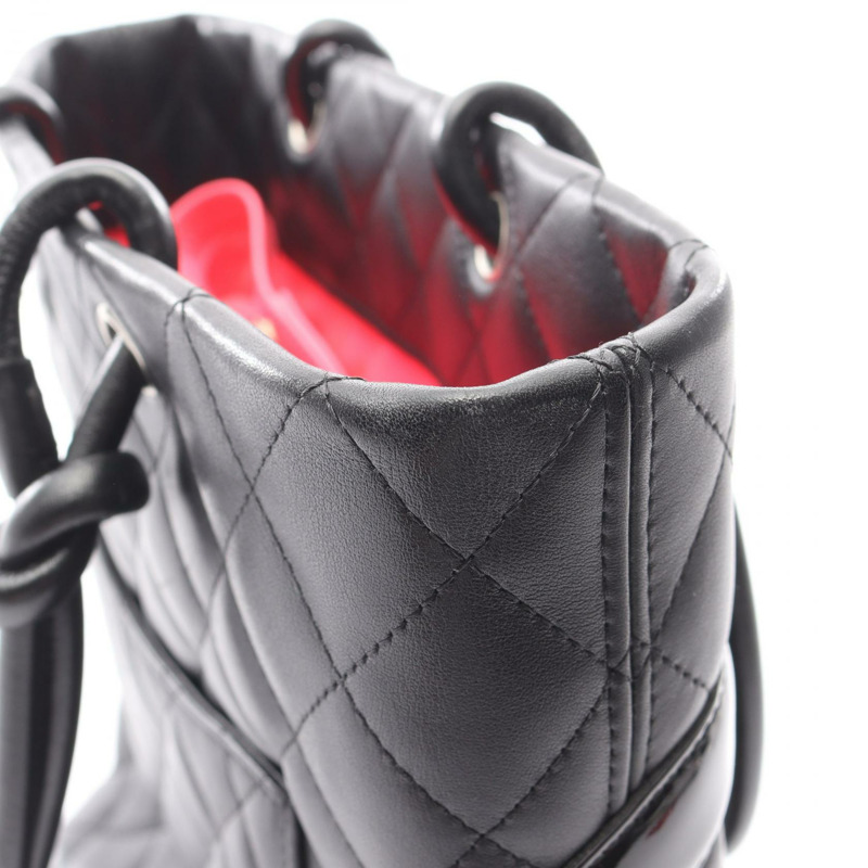 香奈兒 Cambon 系列中型托特包 A25167 黑色漆皮 SHW 二手 CC-6