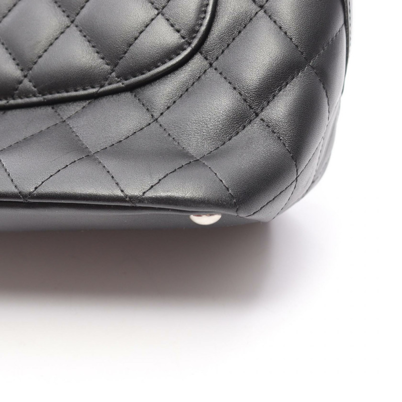 香奈兒 Cambon 系列中型托特包 A25167 黑色漆皮 SHW 二手 CC-11