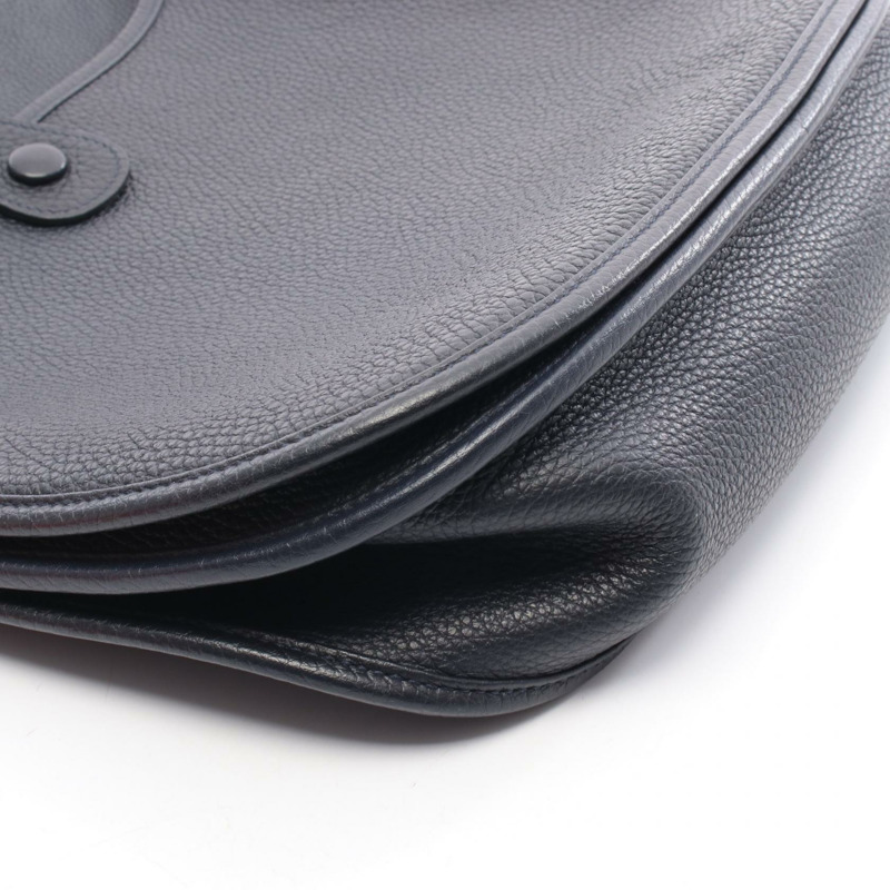 愛馬仕 Evelyne 3 GM 肩挎包 056275CK Taurillon Clemence 藍色夜色-5