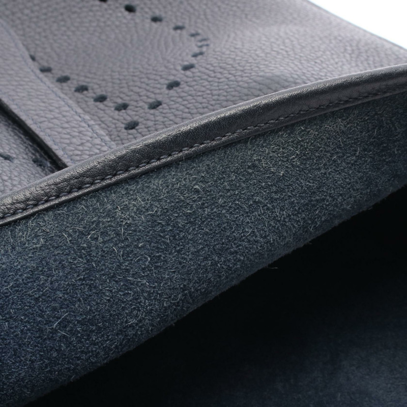 愛馬仕 Evelyne 3 GM 肩挎包 056275CK Taurillon Clemence 藍色夜色-6