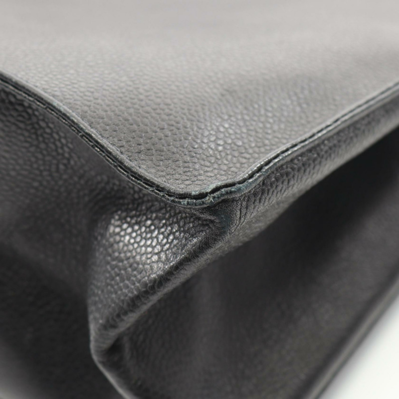 香奈兒 COCO 標誌鏈肩背包，粒面小牛皮，黑色，金色五金，二手-6