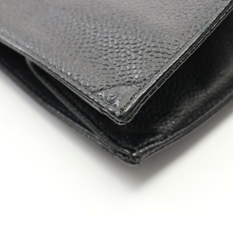 香奈兒 COCO 標誌鏈肩背包，粒面小牛皮，黑色，金色五金，二手-7