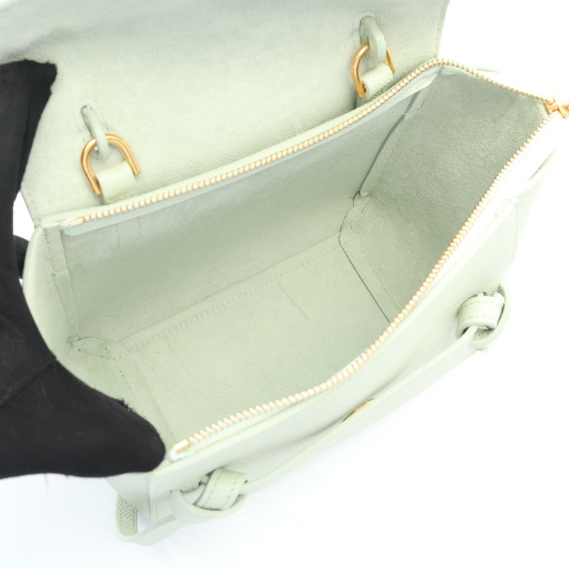 CELINE BELT BAG NANO 單肩斜背包 手提包 皮革 綠色 二手 女士-2