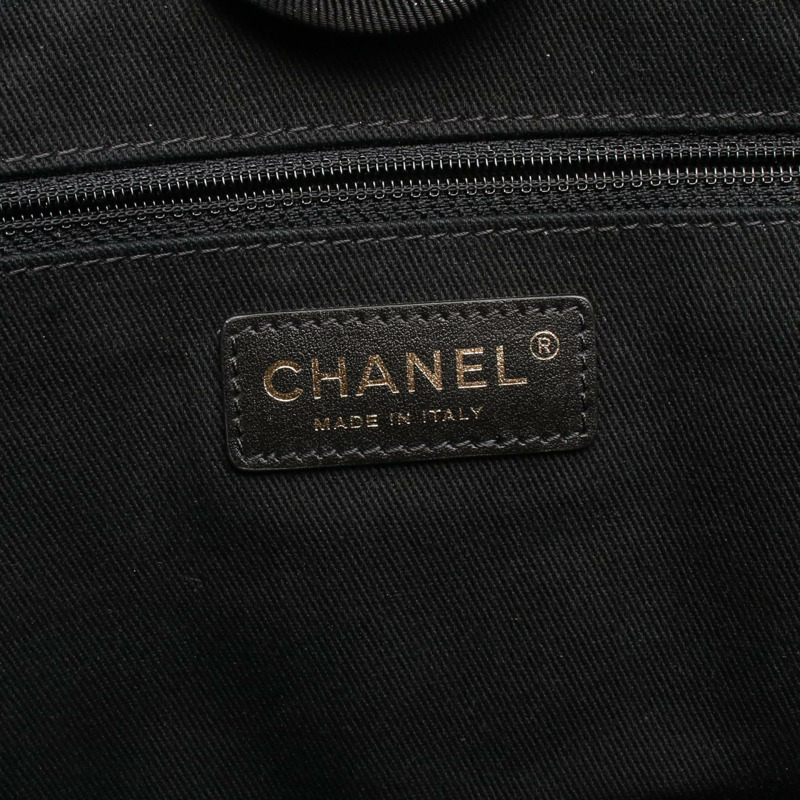 香奈兒 Deauville 鏈條單背包，灰色/黑色皮革/金色五金，二手 CC-3