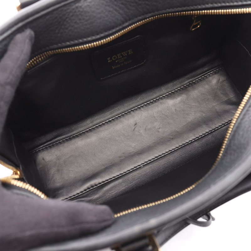 LOEWE Amazonas 23 肩背手提包 黑色 皮革 二手 女士斜背包-5