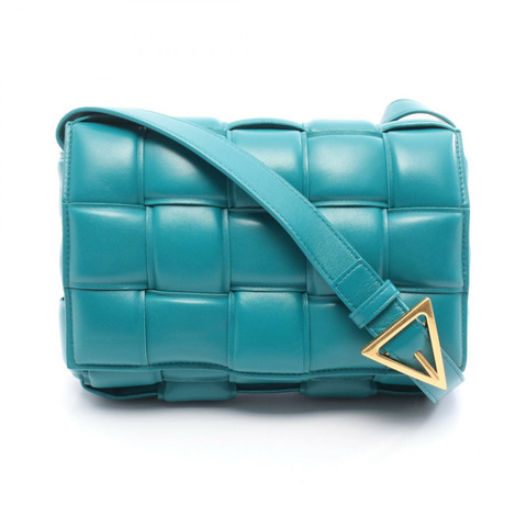 BOTTEGA VENETA 有襯墊 Cassette Intrecciato 單肩斜背包 皮革 綠色