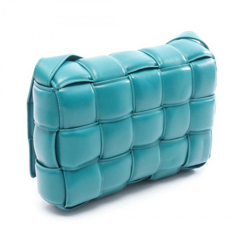 BOTTEGA VENETA 有襯墊 Cassette Intrecciato 單肩斜背包 皮革 綠色-1