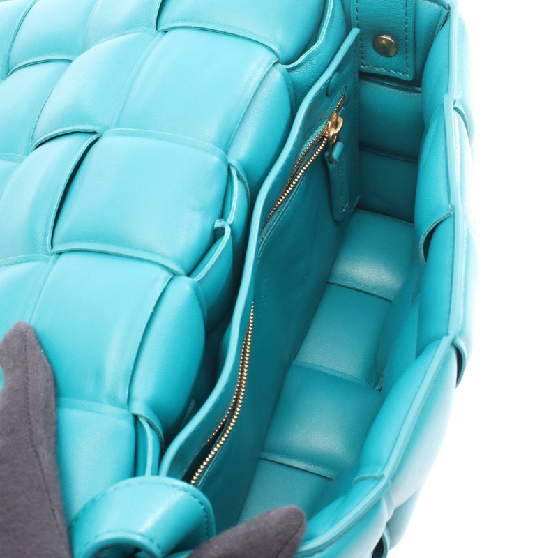 BOTTEGA VENETA 有襯墊 Cassette Intrecciato 單肩斜背包 皮革 綠色-2