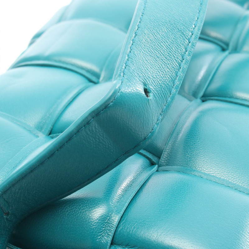 BOTTEGA VENETA 有襯墊 Cassette Intrecciato 單肩斜背包 皮革 綠色-5