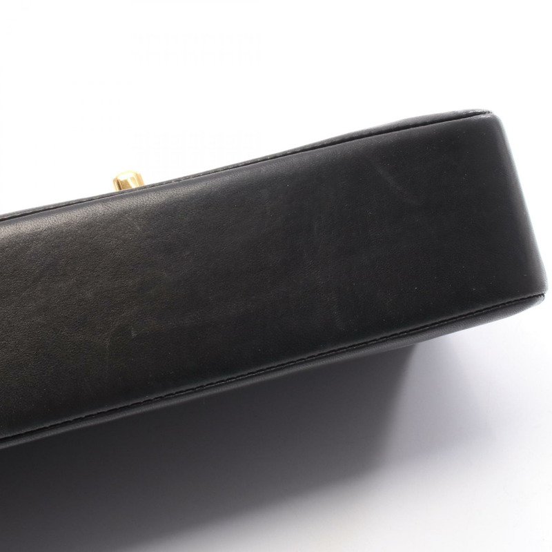 香奈兒 Mademoiselle 鏈條肩背包，羊皮材質，黑色，金色五金，二手，女士 CC-7