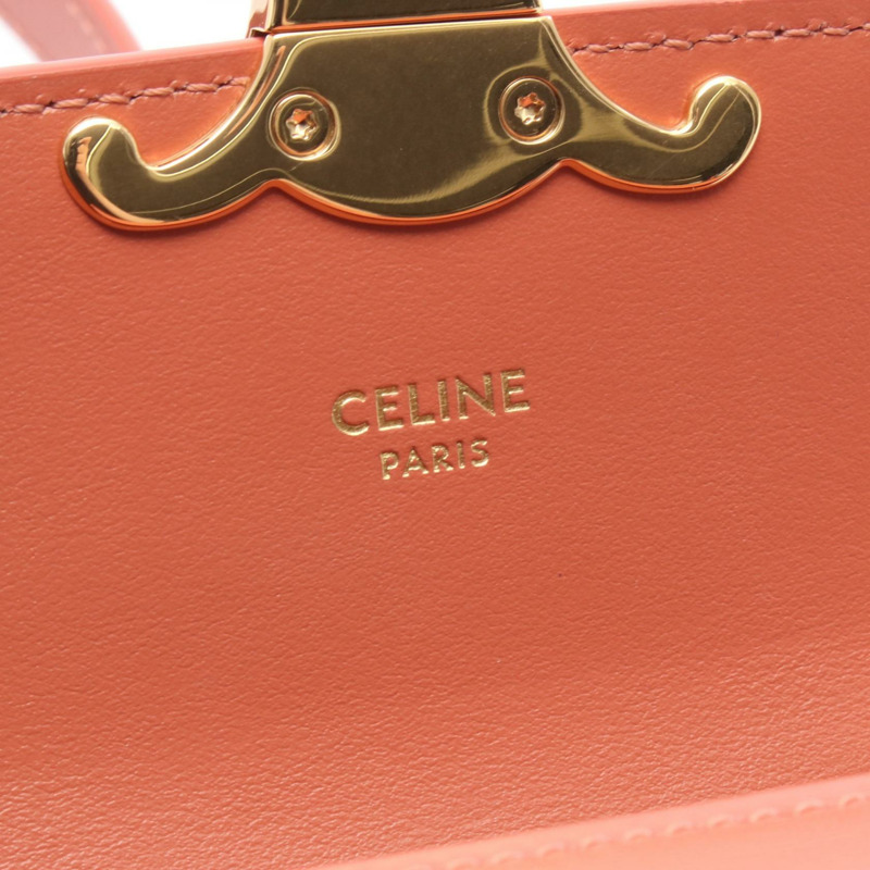 CELINE 迷你 Claude 單肩斜背包 101513DPV 皮革 淡紫色 二手-3