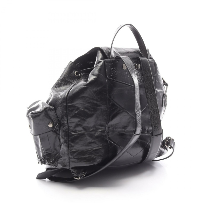 SAINT LAURENT PARIS 雙肩包 491826 黑色皮革 二手 男女通用-1