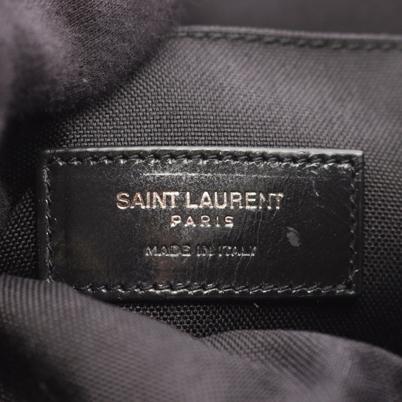 SAINT LAURENT PARIS 雙肩包 491826 黑色皮革 二手 男女通用-3