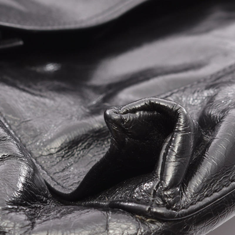 SAINT LAURENT PARIS 雙肩包 491826 黑色皮革 二手 男女通用-4