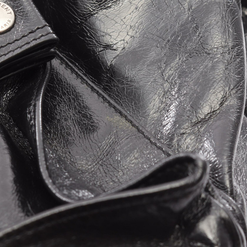 SAINT LAURENT PARIS 雙肩包 491826 黑色皮革 二手 男女通用-6